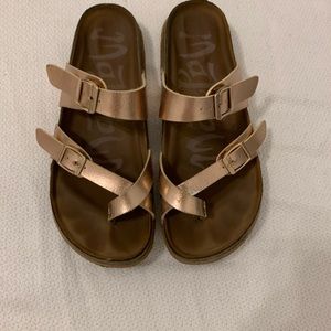Rose gold sandals